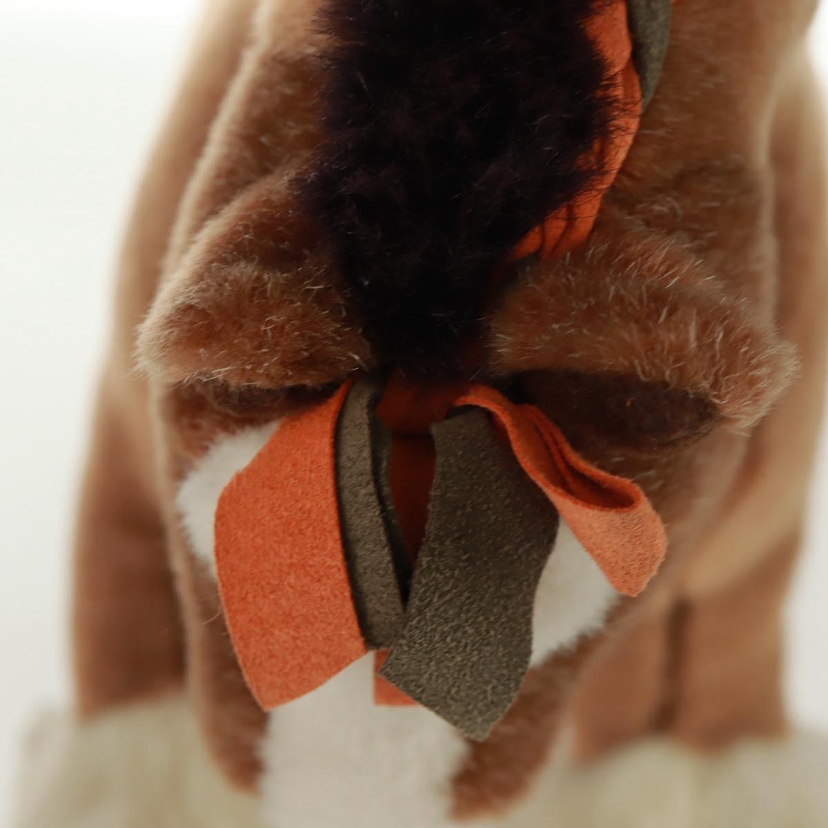 HERMES Horse Elmy PM Stuffed Polyester Brown Auth 171339M