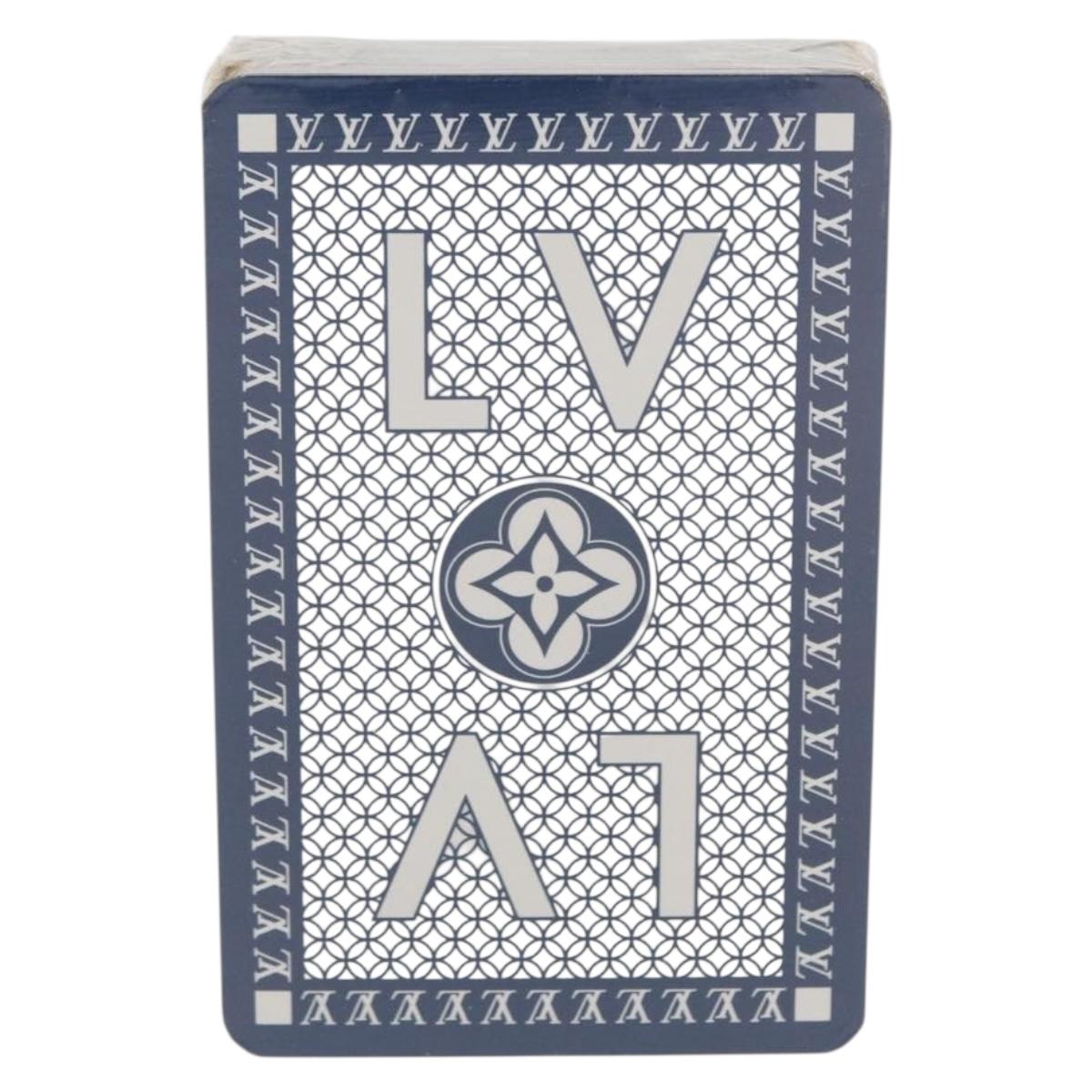 LOUIS VUITTON Playing Cards Navy Brown LV Auth 171364