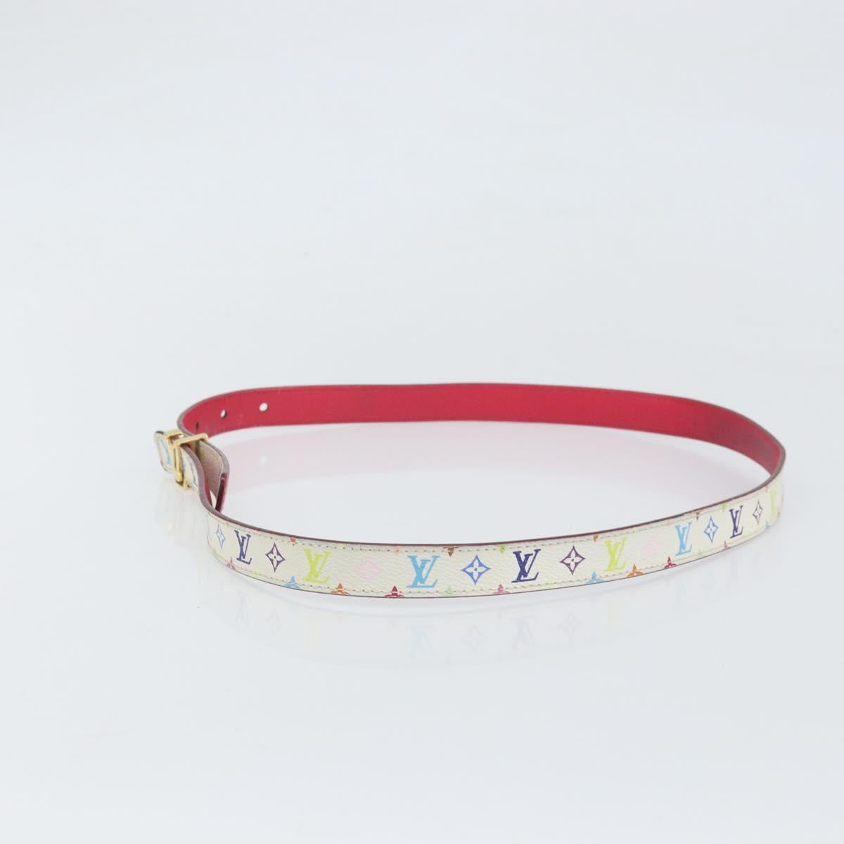 LOUIS VUITTON Multicolor Ceinture LV Printed Initials Belt 38.2"" LV Auth 171367
