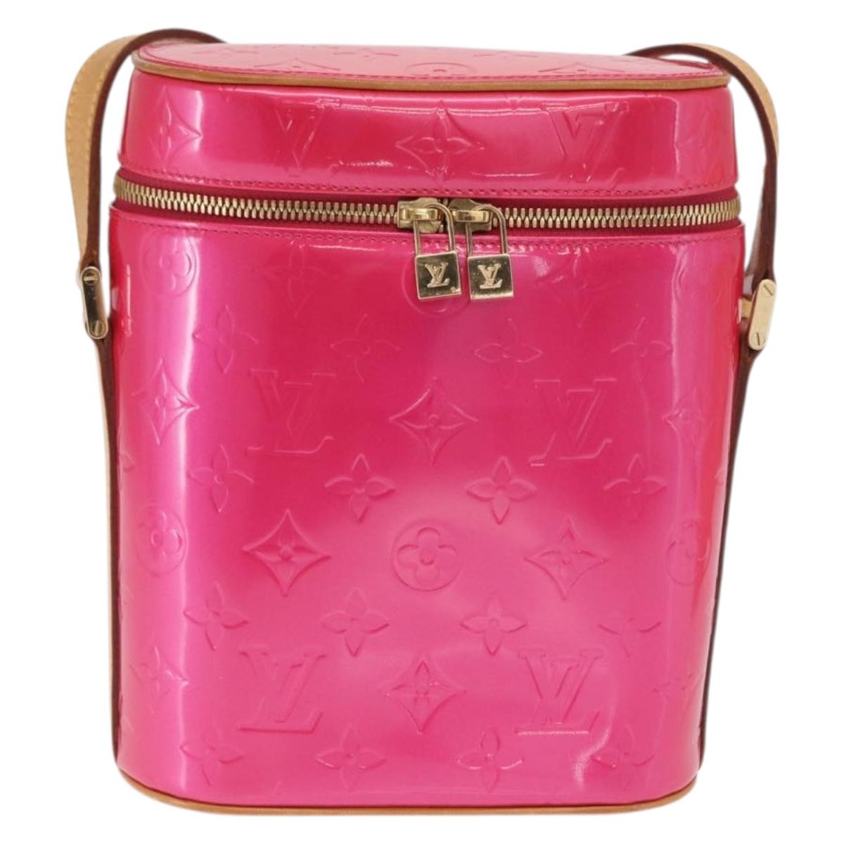 LOUIS VUITTON Vernis Sullivan Vertical Bag Fuchsia Pink M91259 LV Auth 171369V