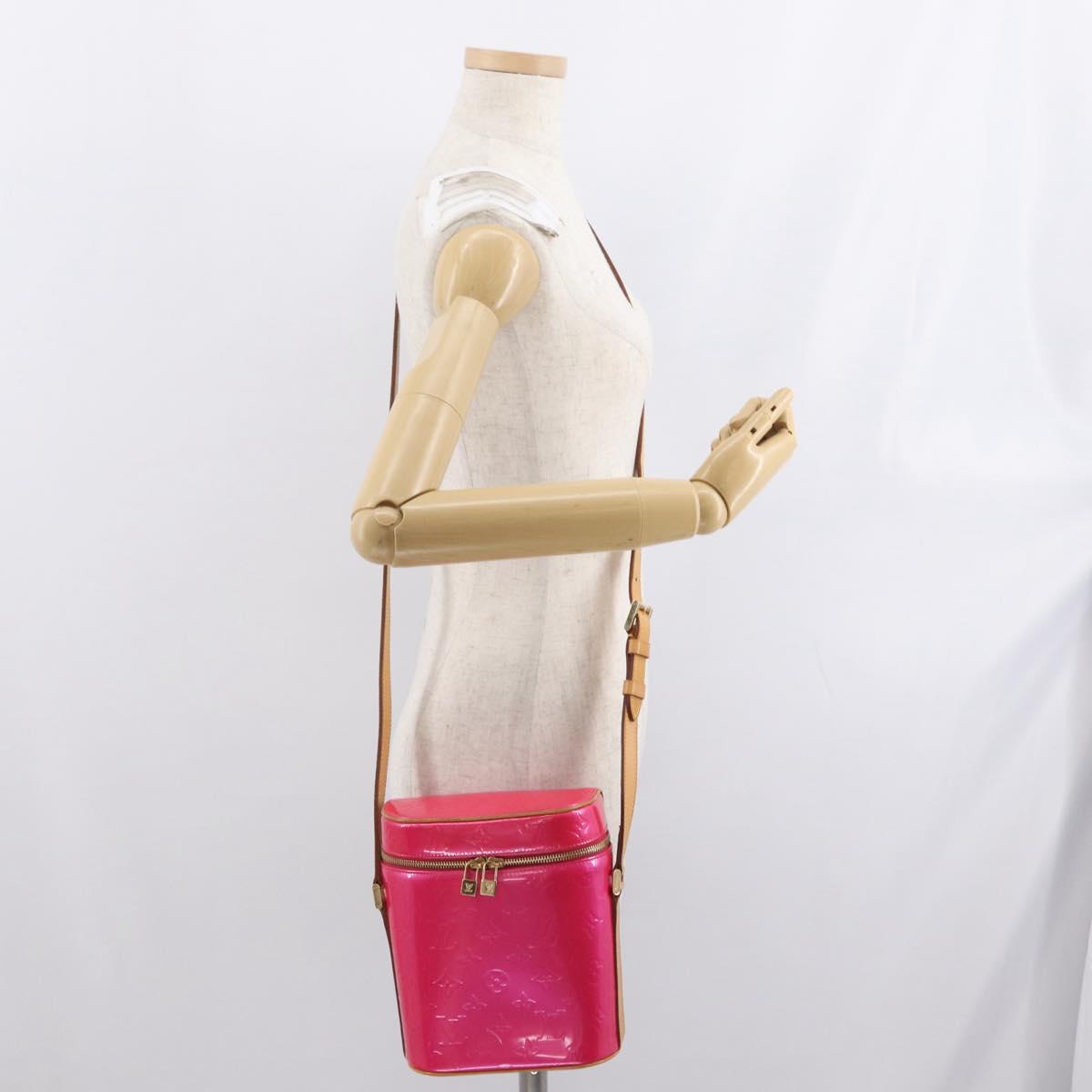 LOUIS VUITTON Vernis Sullivan Vertical Bag Fuchsia Pink M91259 LV Auth 171369V