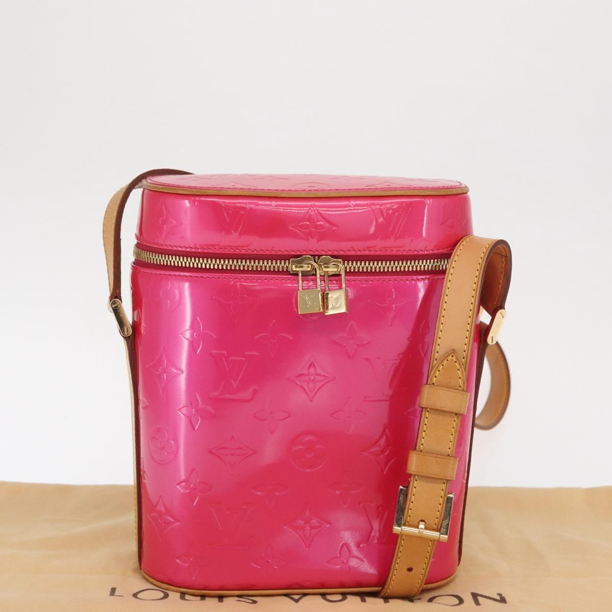 LOUIS VUITTON Vernis Sullivan Vertical Bag Fuchsia Pink M91259 LV Auth 171369V