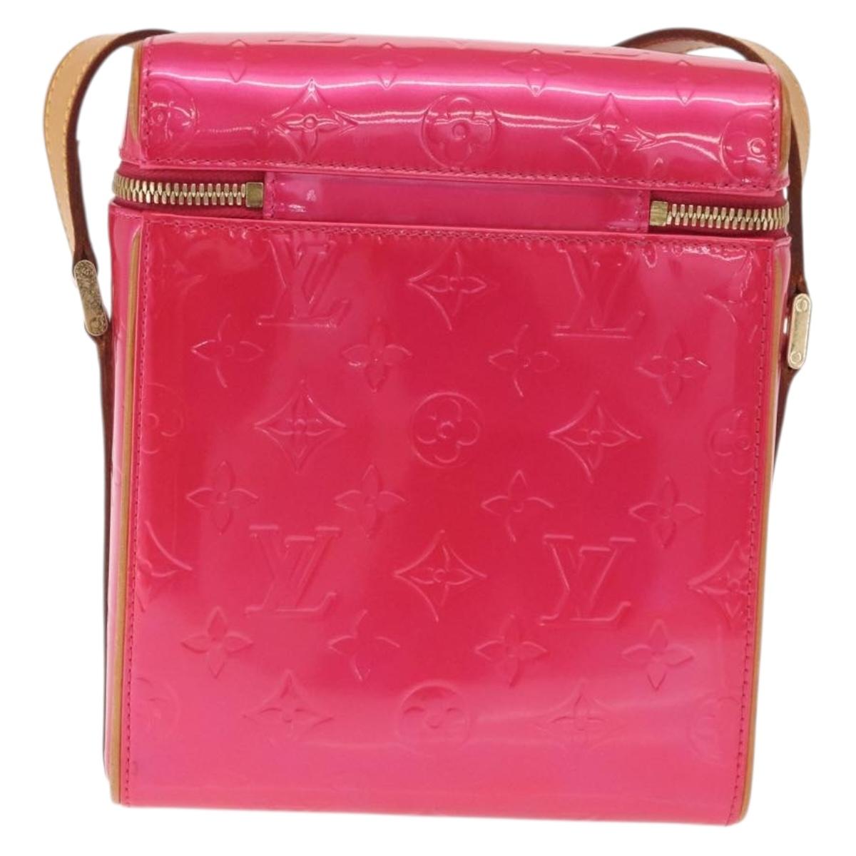 LOUIS VUITTON Vernis Sullivan Vertical Bag Fuchsia Pink M91259 LV Auth 171369V