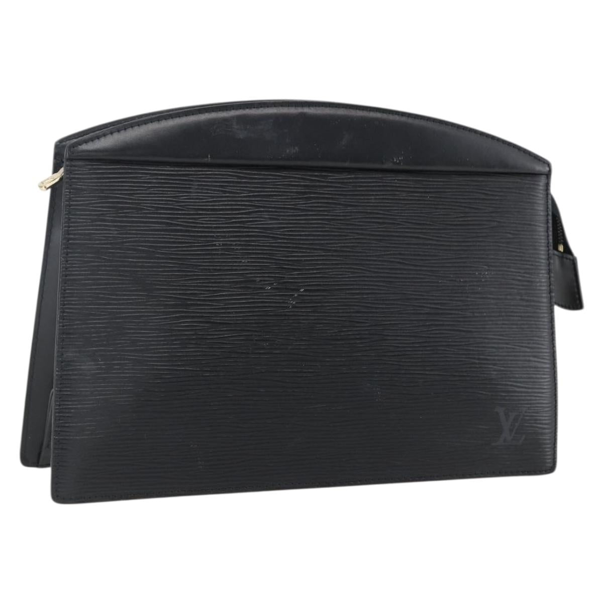 LOUIS VUITTON Epi Trousse Crete Pouch Black M48402 LV Auth 171381