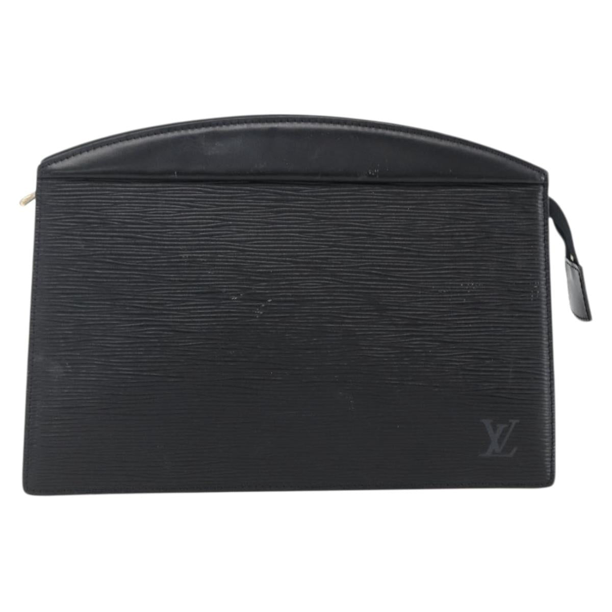 LOUIS VUITTON Epi Trousse Crete Pouch Black M48402 LV Auth 171381