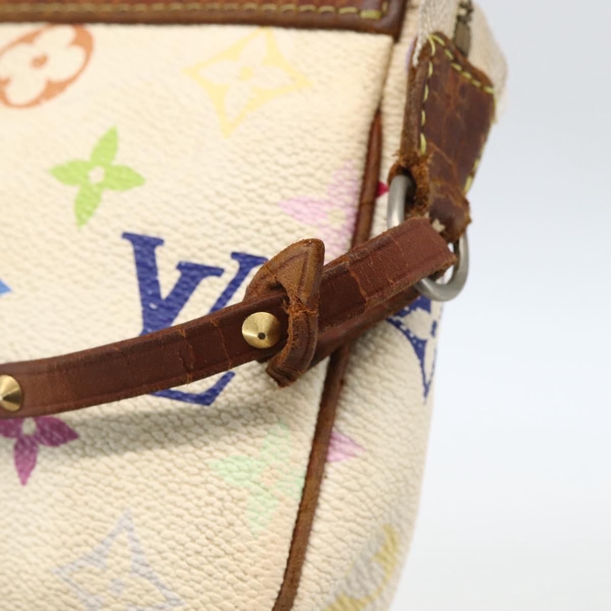 LOUIS VUITTON Monogram Multicolor Pochette Pouch White M92649 LV Auth 171392