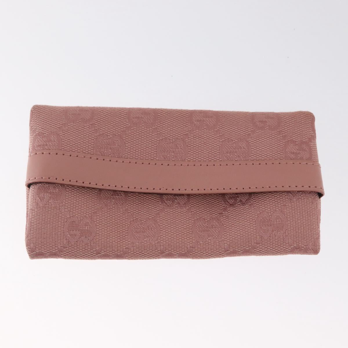GUCCI GG Canvas Shoulder Bag Pink Silver 001 3386 Auth 171393