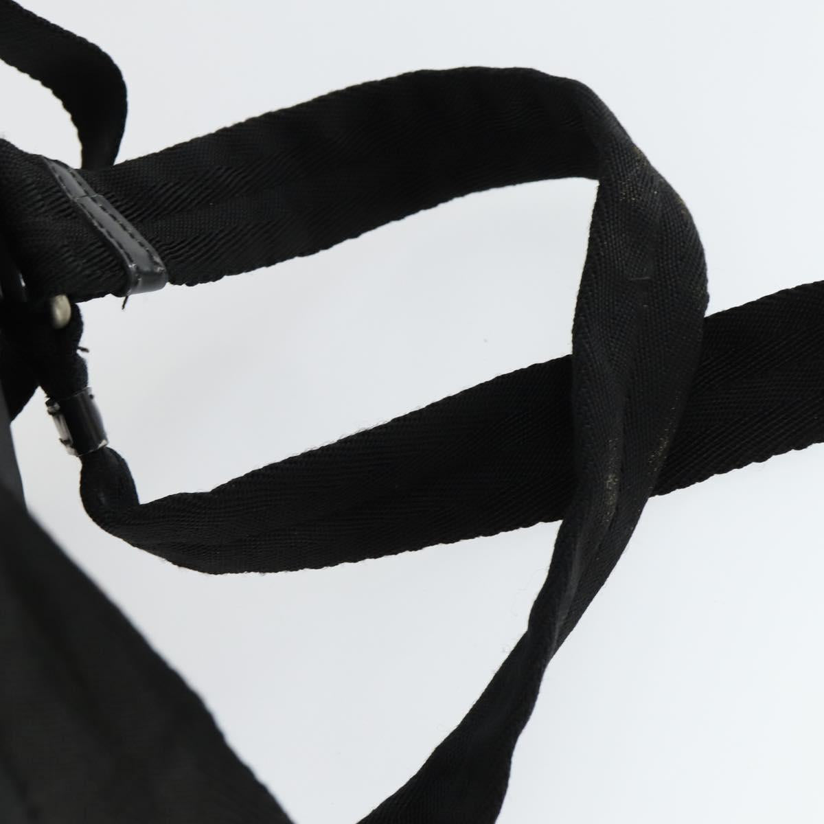 PRADA Backpack Nylon Black Silver Auth 171402