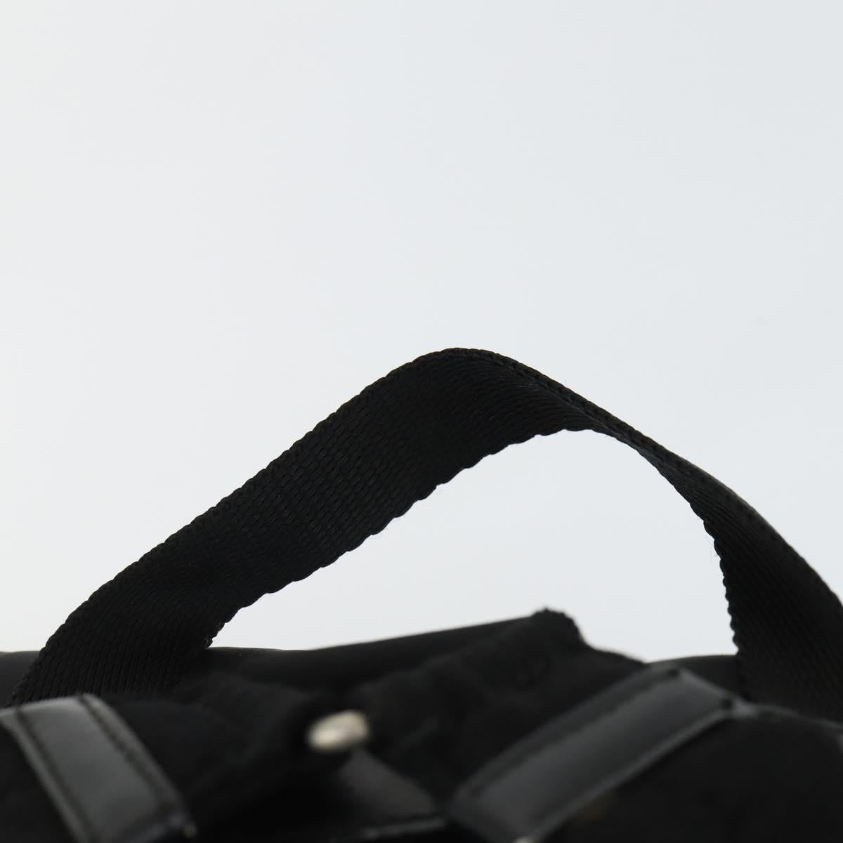 PRADA Backpack Nylon Black Silver Auth 171402