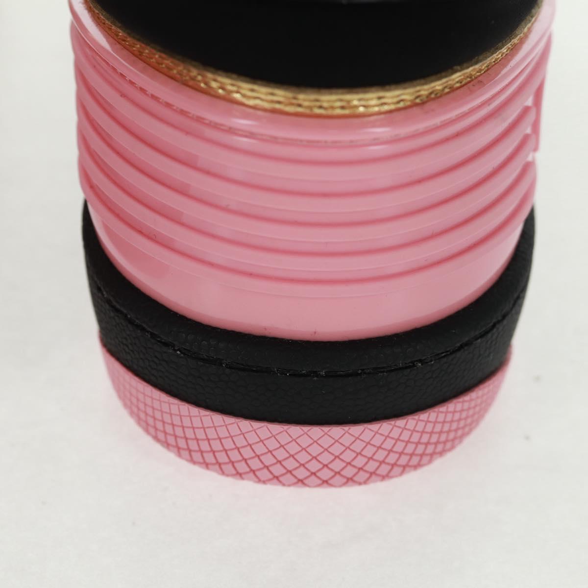 GUCCI Basketball Sneakers Leather Size 35 Gold Auth 171404M