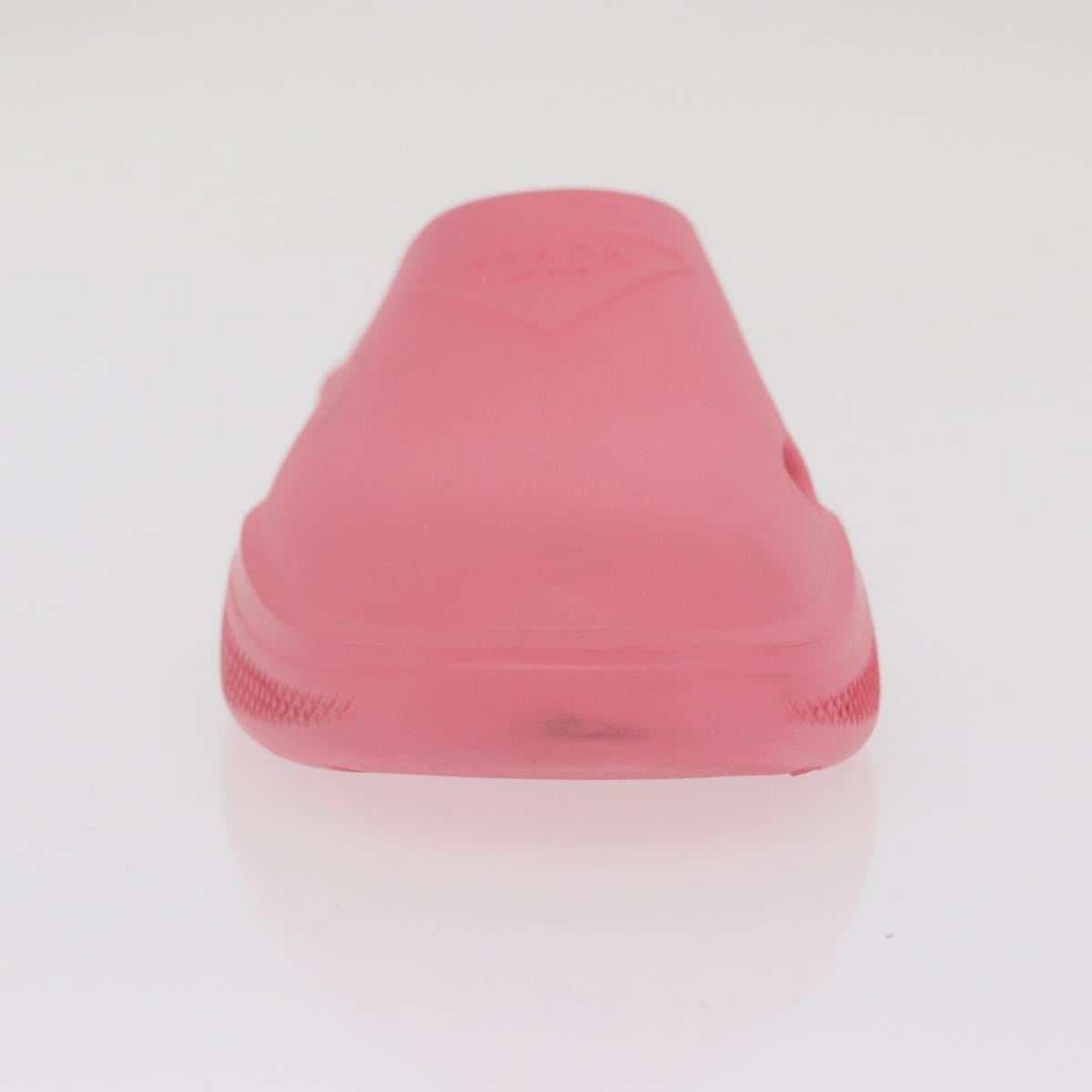 PRADA Slide Sandals Rubber Pink Auth 171405V