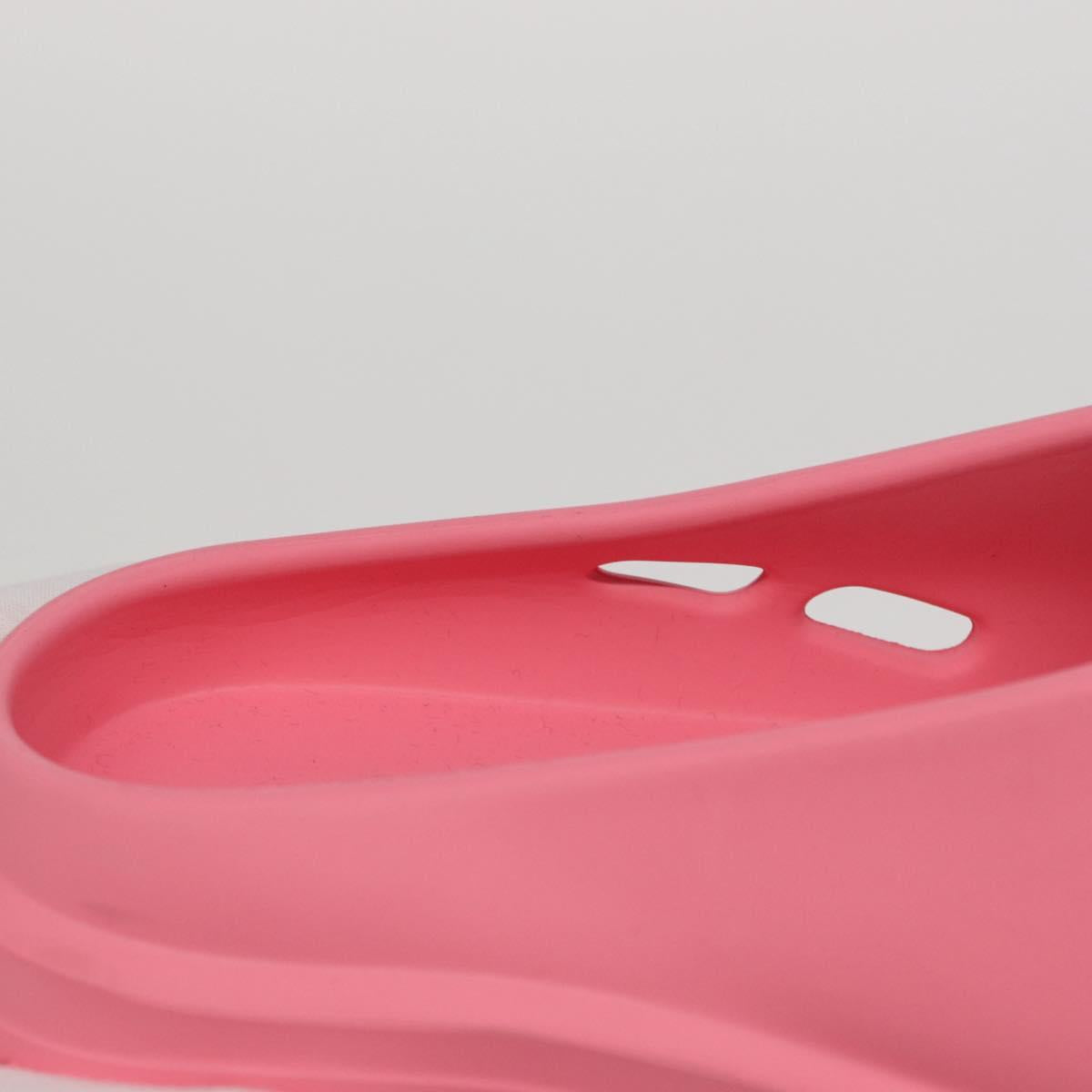 PRADA Slide Sandals Rubber Pink Auth 171405V