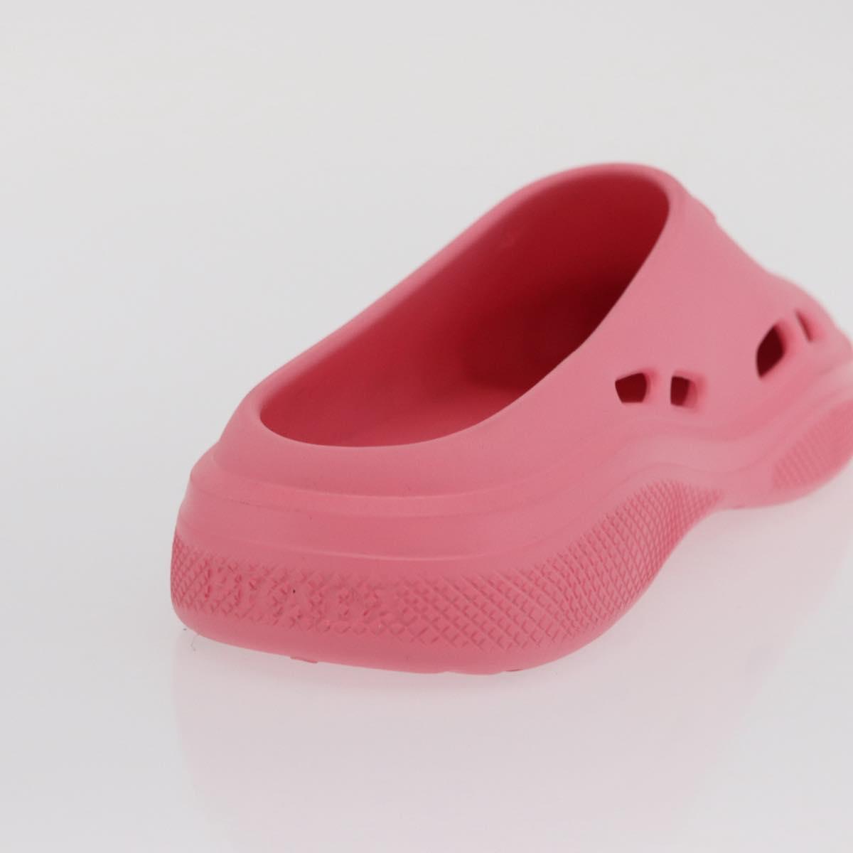 PRADA Slide Sandals Rubber Pink Auth 171405V