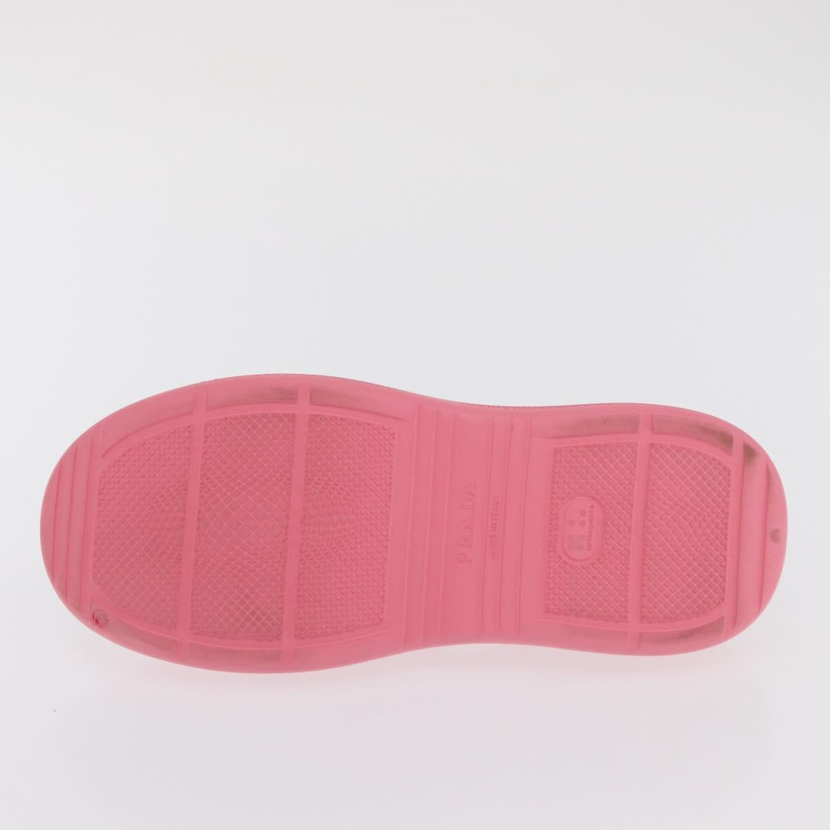 PRADA Slide Sandals Rubber Pink Auth 171405V