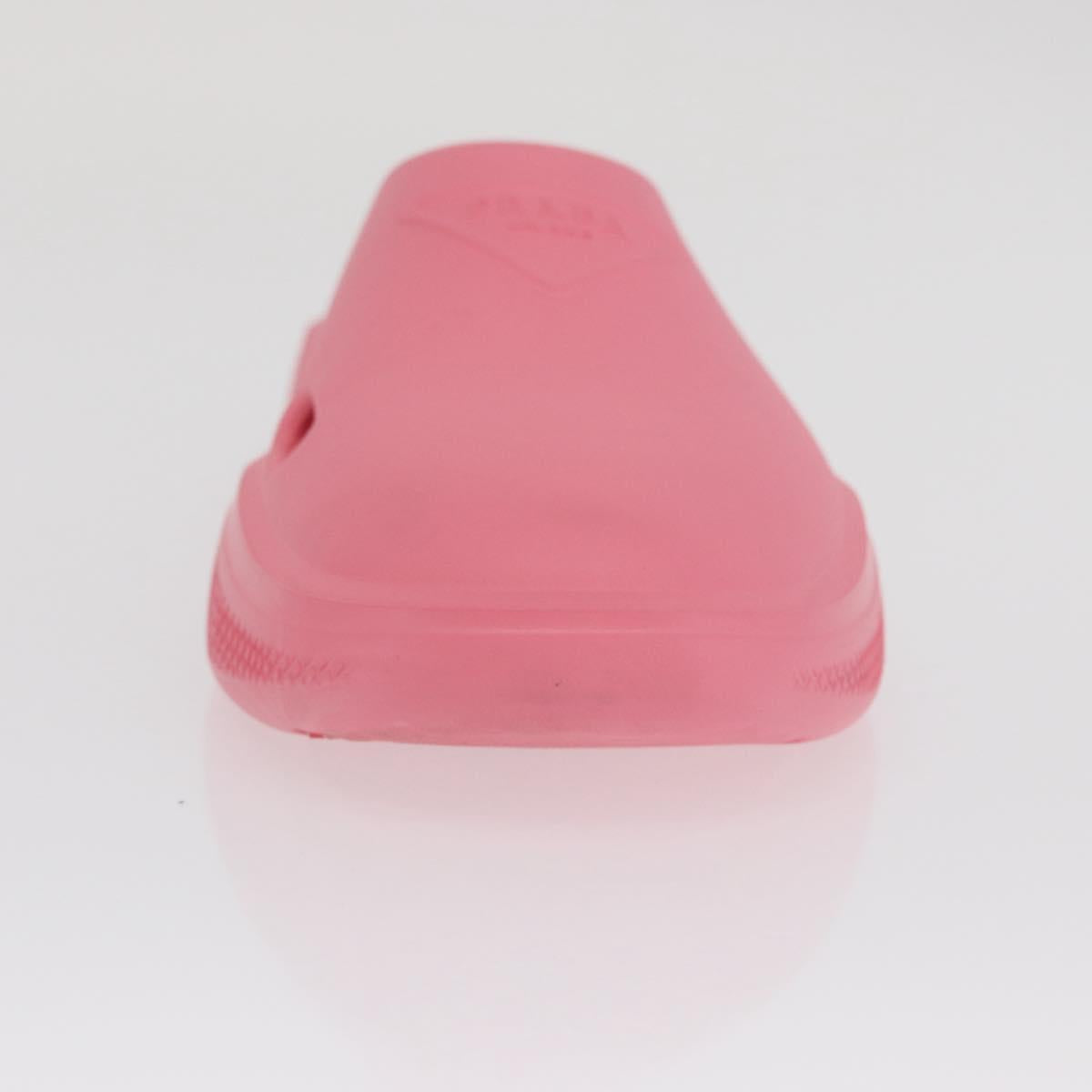 PRADA Slide Sandals Rubber Pink Auth 171405V
