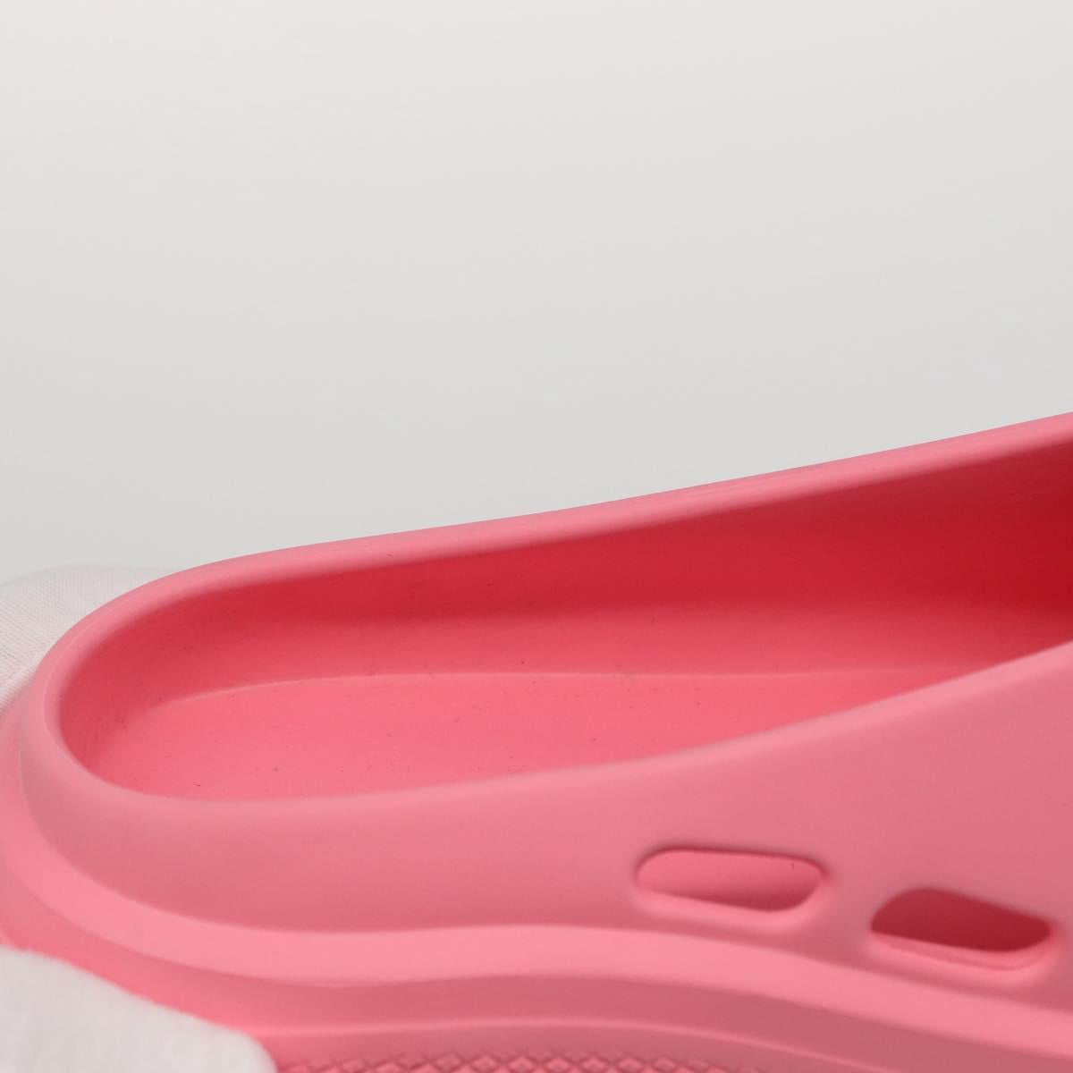 PRADA Slide Sandals Rubber Pink Auth 171405V