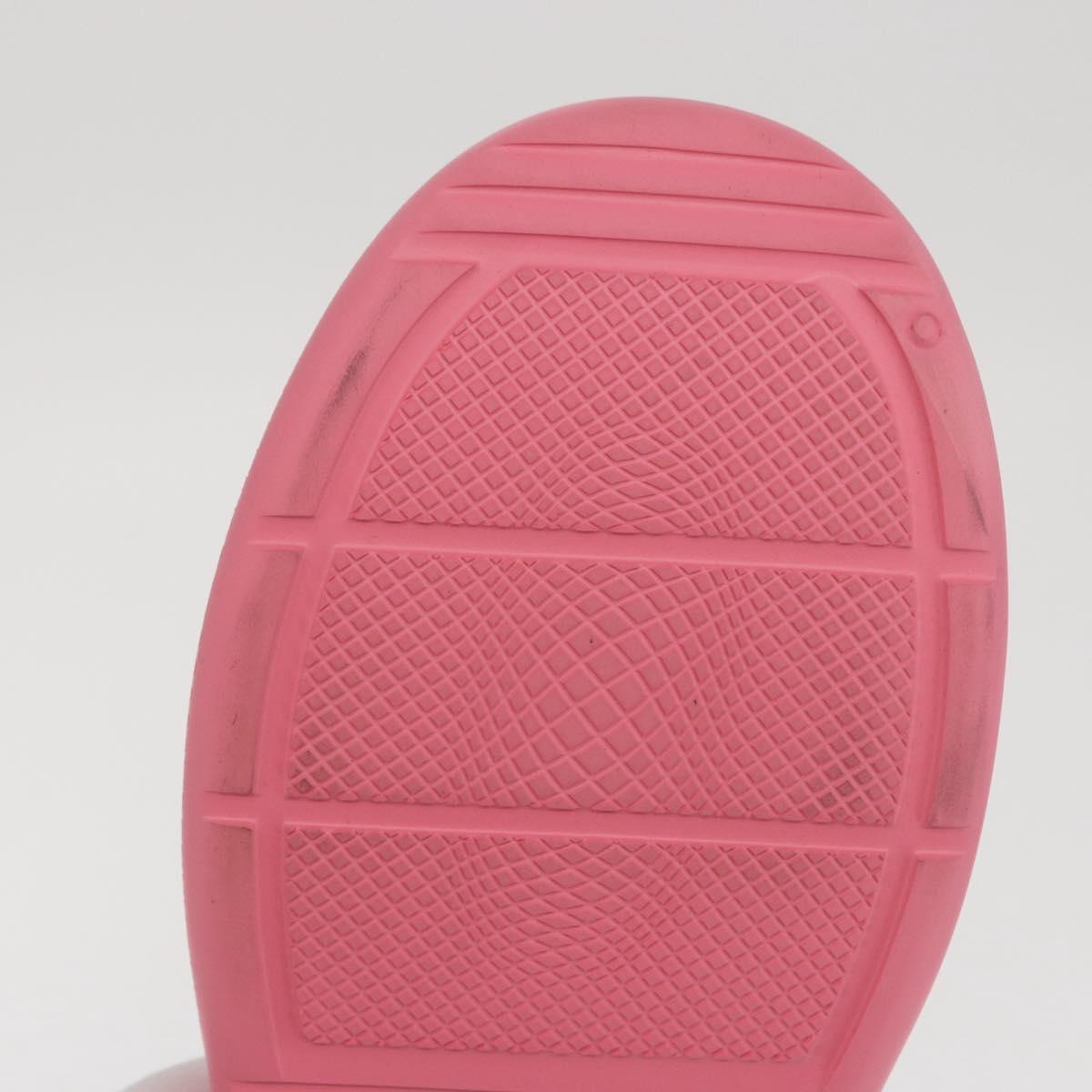 PRADA Slide Sandals Rubber Pink Auth 171405V