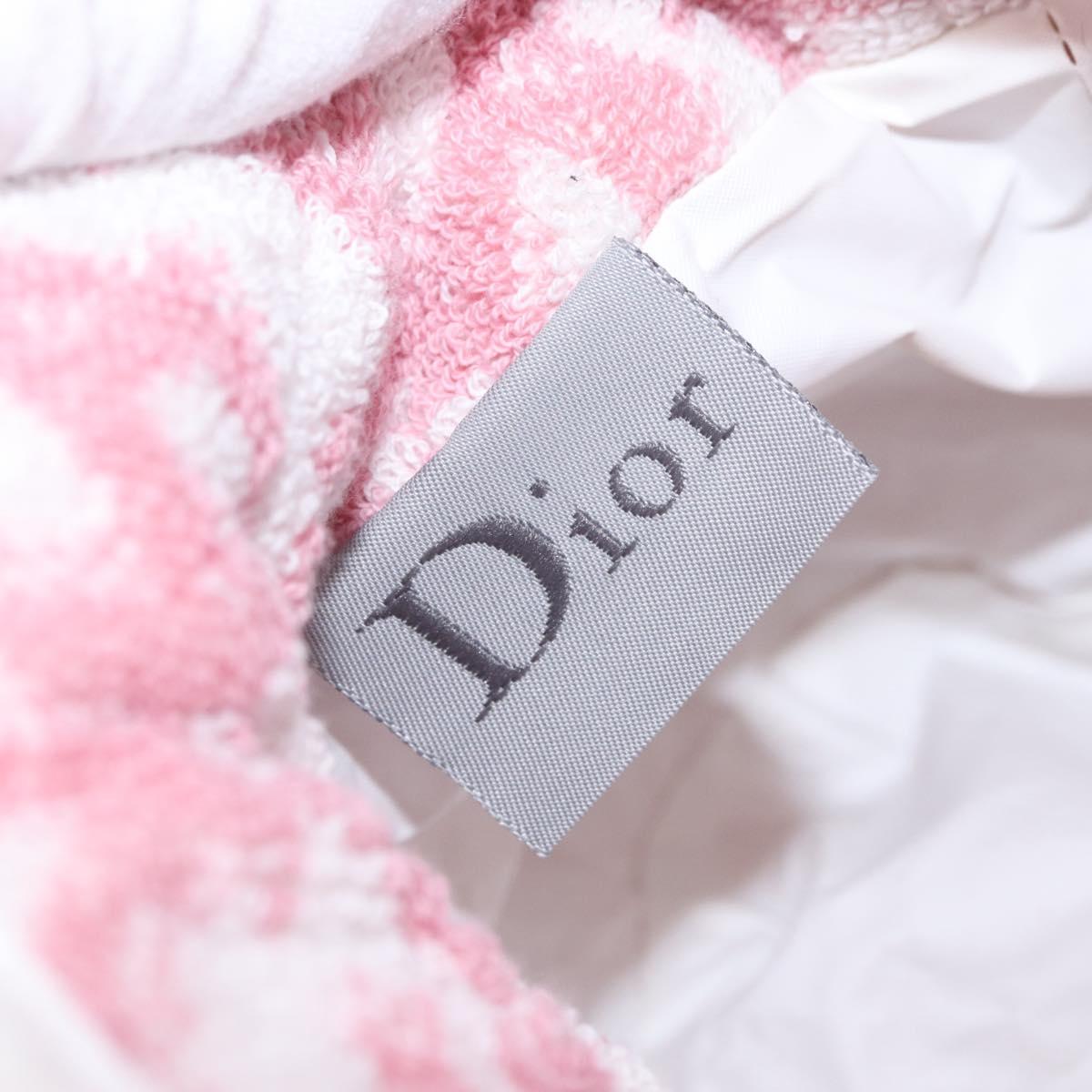 Christian Dior Trotter Canvas Pouch Pile Pink Auth 171427V