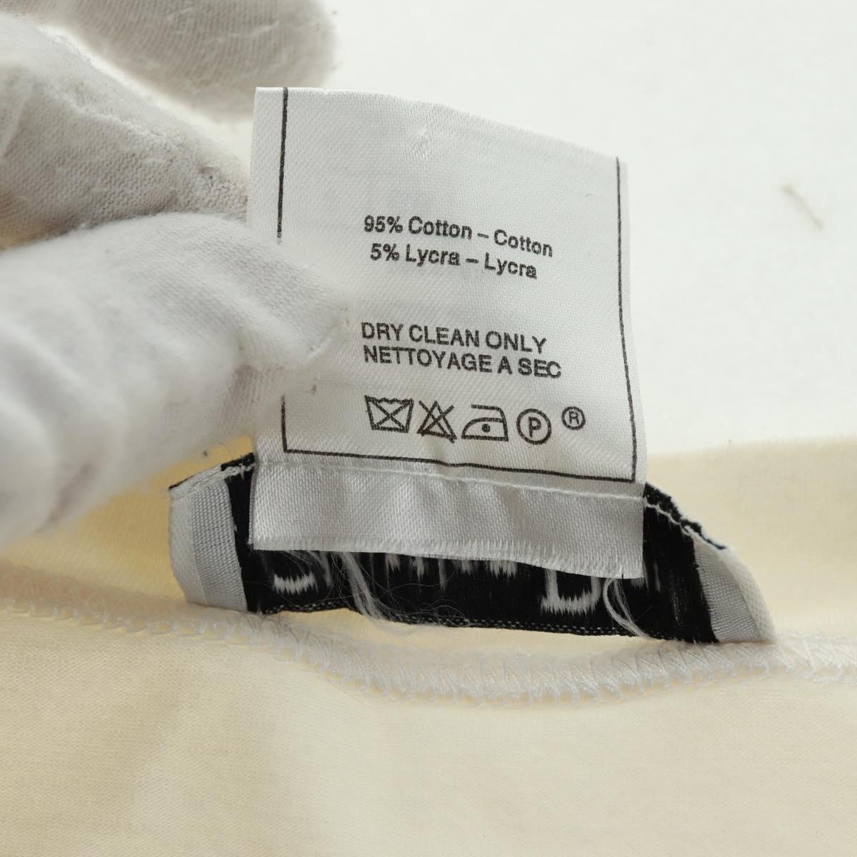 Christian Dior Long Sleeve Cut Qnd Sew T-shirt Cotton White Auth 171428V