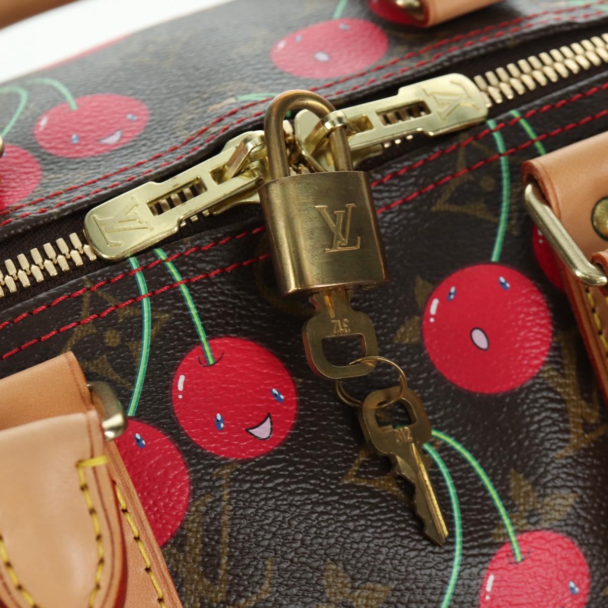 LOUIS VUITTON Monogram Cherry Keepall 45 Boston Bag M95011 LV Auth 171440SV