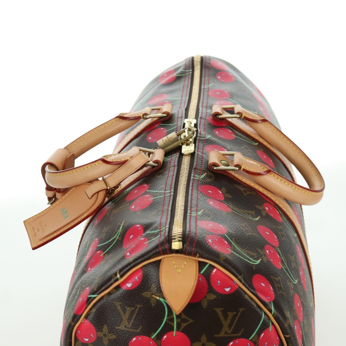 LOUIS VUITTON Monogram Cherry Keepall 45 Boston Bag M95011 LV Auth 171440SV
