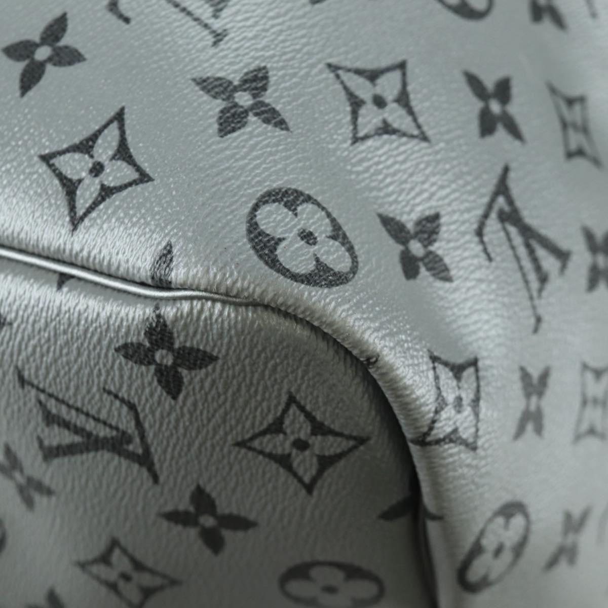 LOUIS VUITTON Monogram Keepall Bandouliere 50 Bag Silver M43848 Auth 171441SAM