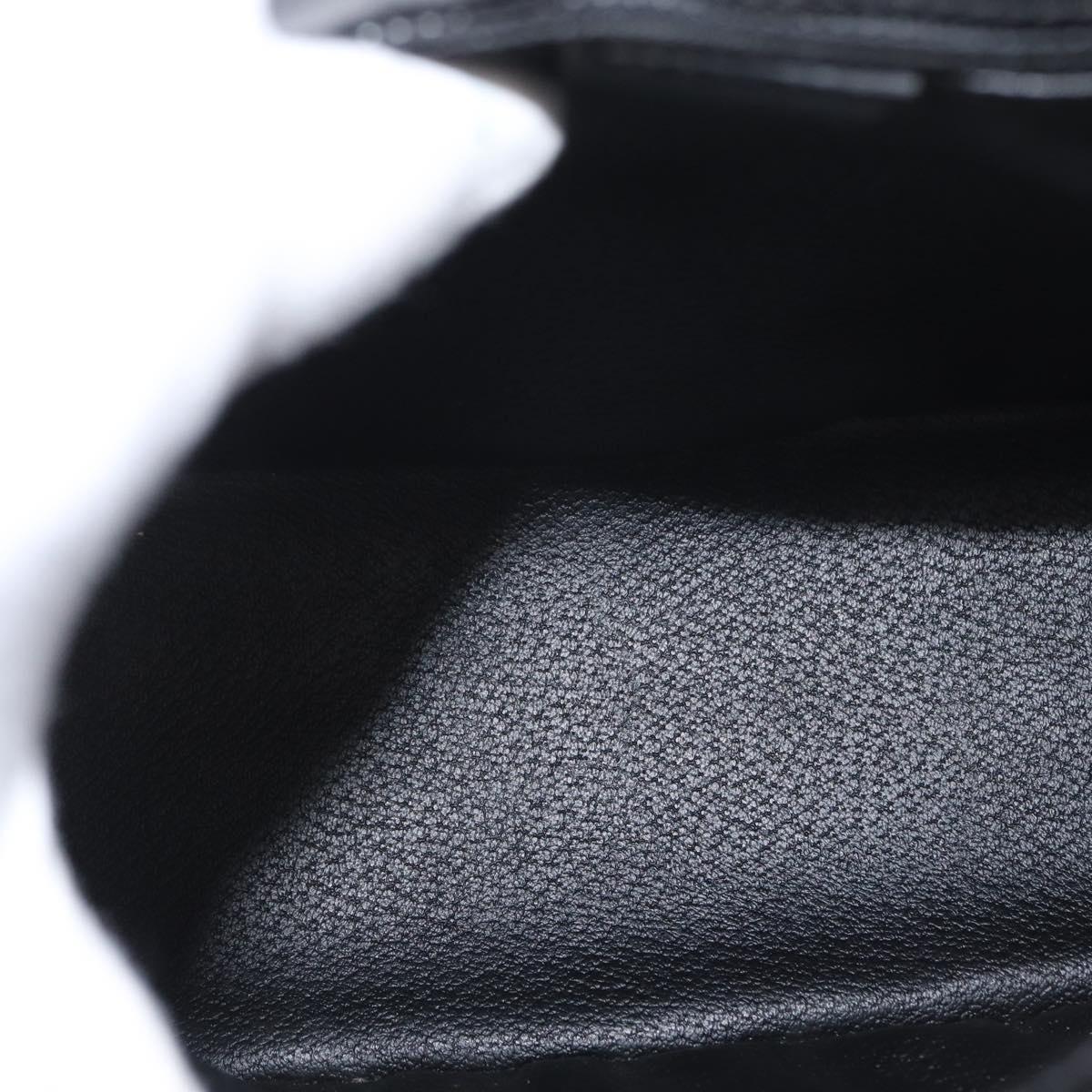CELINE Macadam Canvas Shoulder Bag PVC Leather Black Gold Auth 171442V