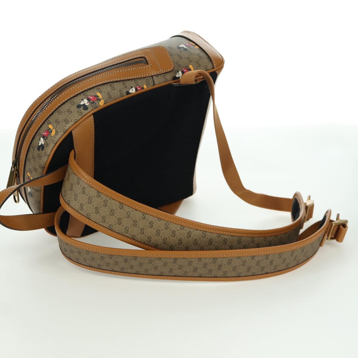 GUCCI Micro GG Supreme Disney Backpack PVC Beige Gold 552884 Auth 171451SAM