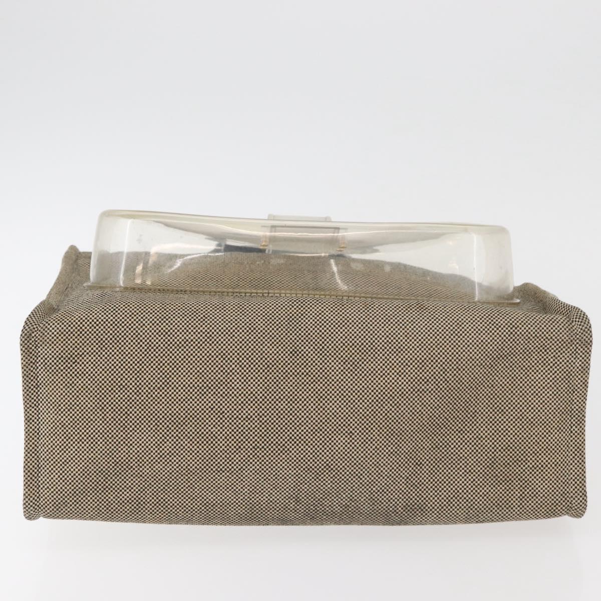 FENDI Hand Bag Canvas Beige Auth 171462V