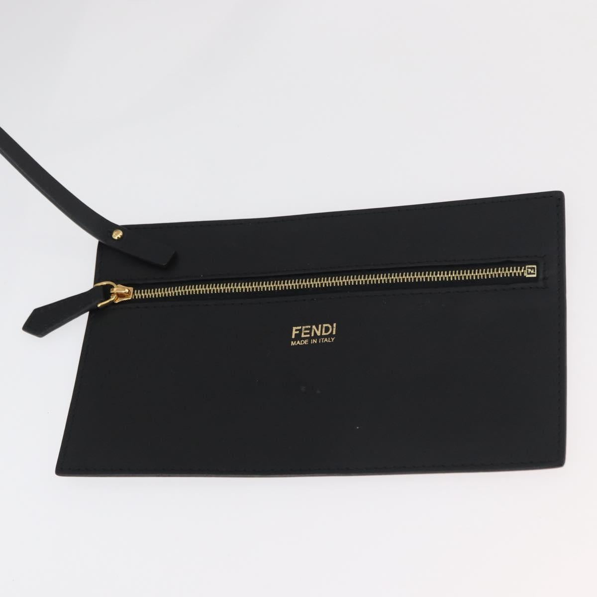 FENDI Hand Bag Canvas Beige Auth 171462V