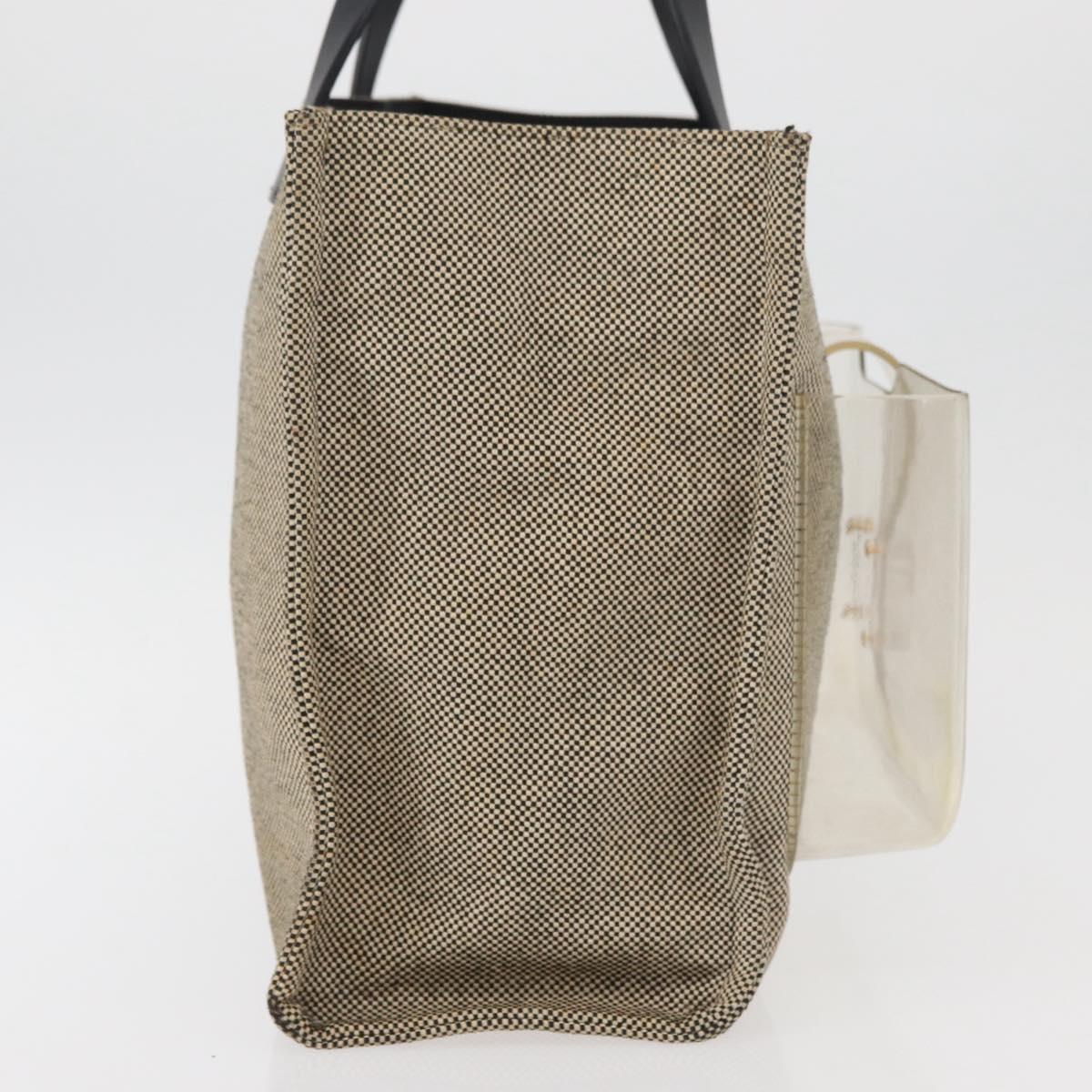 FENDI Hand Bag Canvas Beige Auth 171462V