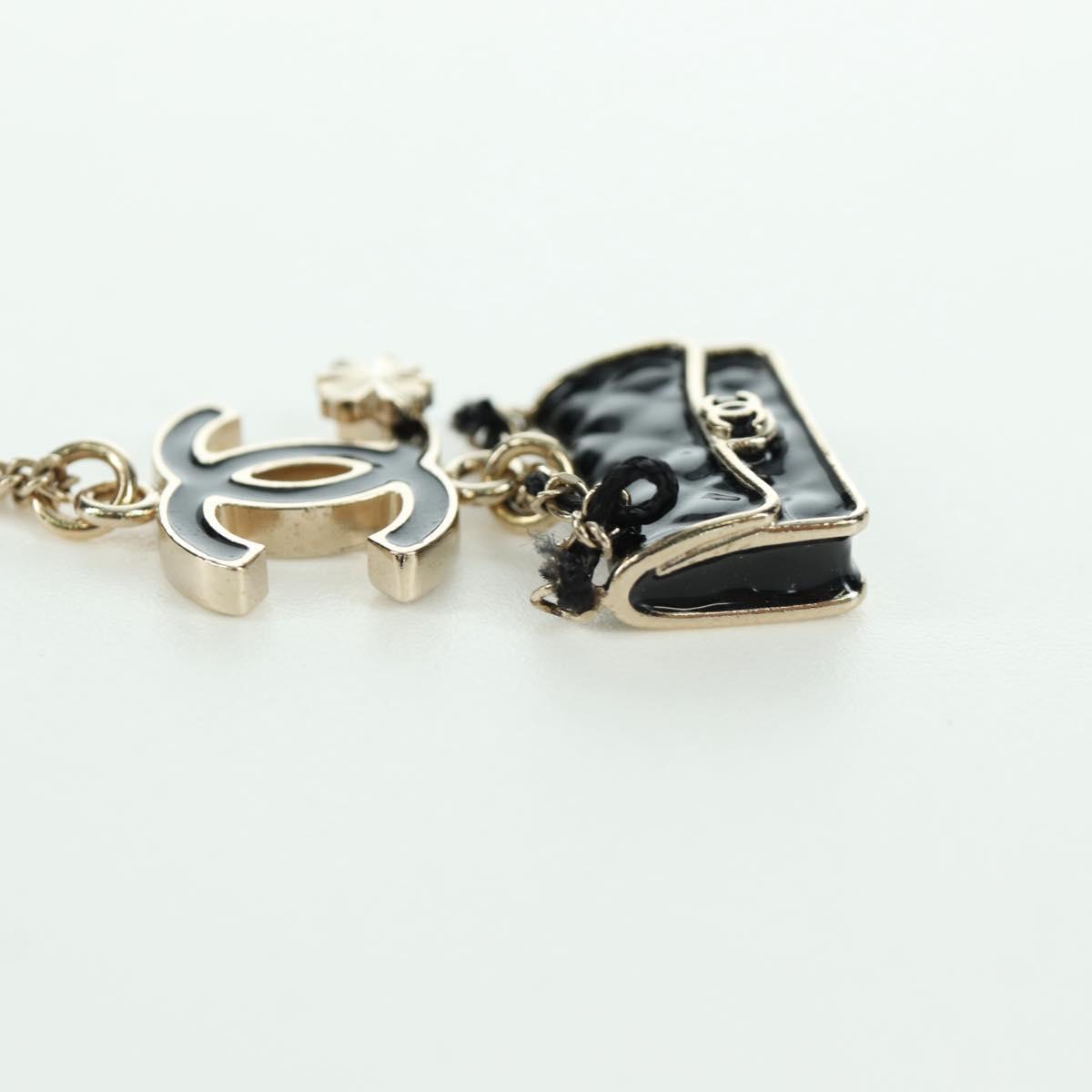 CHANEL COCO Mark Necklace Necklace metal Champagne Gold CC Auth 171474SAM