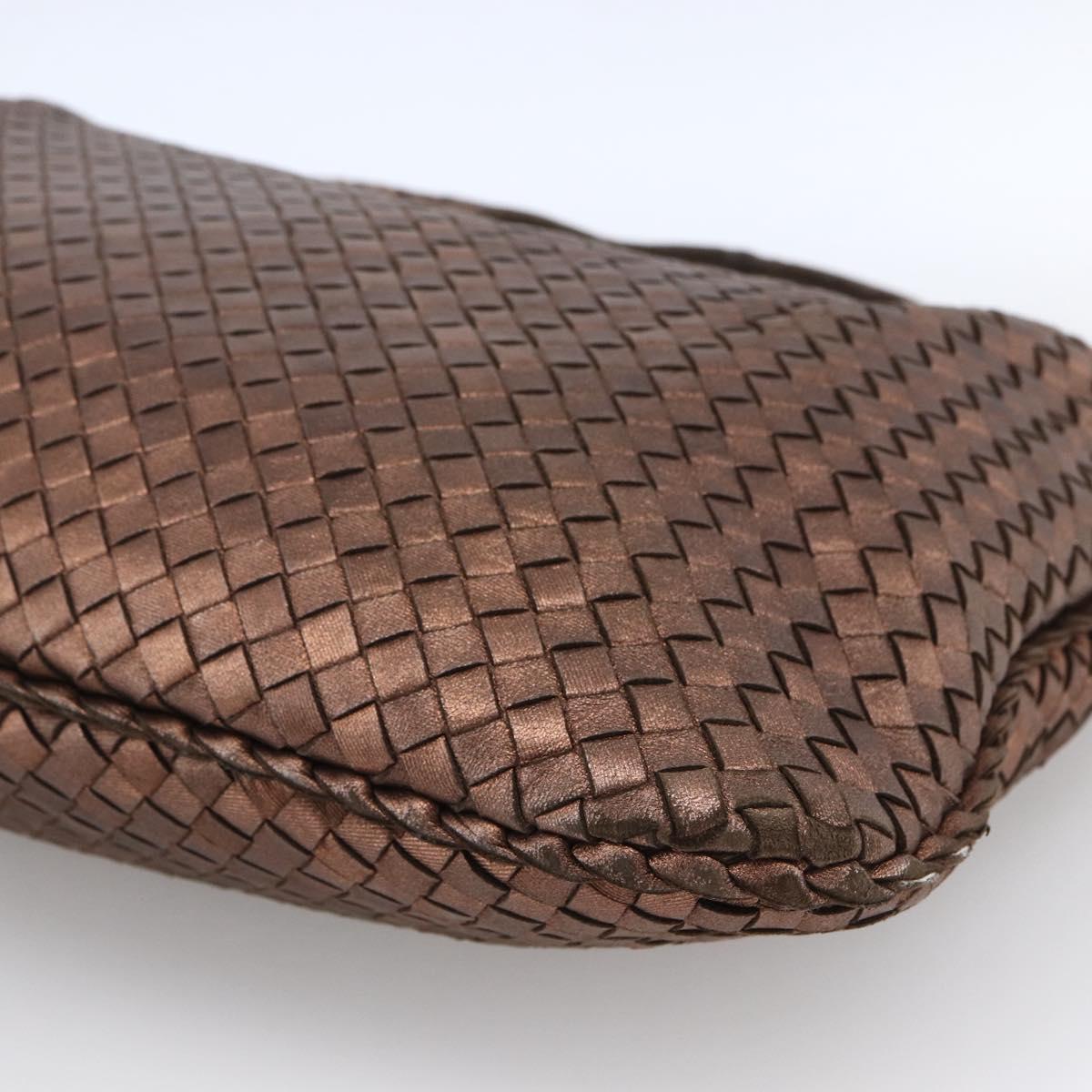 BOTTEGA VENETA INTRECCIATO Hobo Bag Leather Outlet Bronze 115654 Auth 171481V