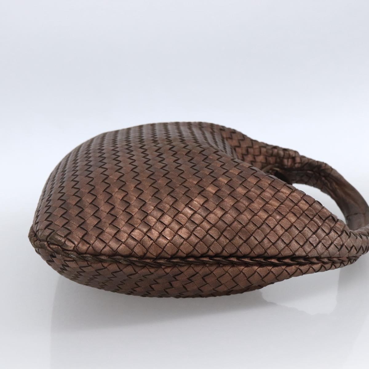 BOTTEGA VENETA INTRECCIATO Hobo Bag Leather Outlet Bronze 115654 Auth 171481V
