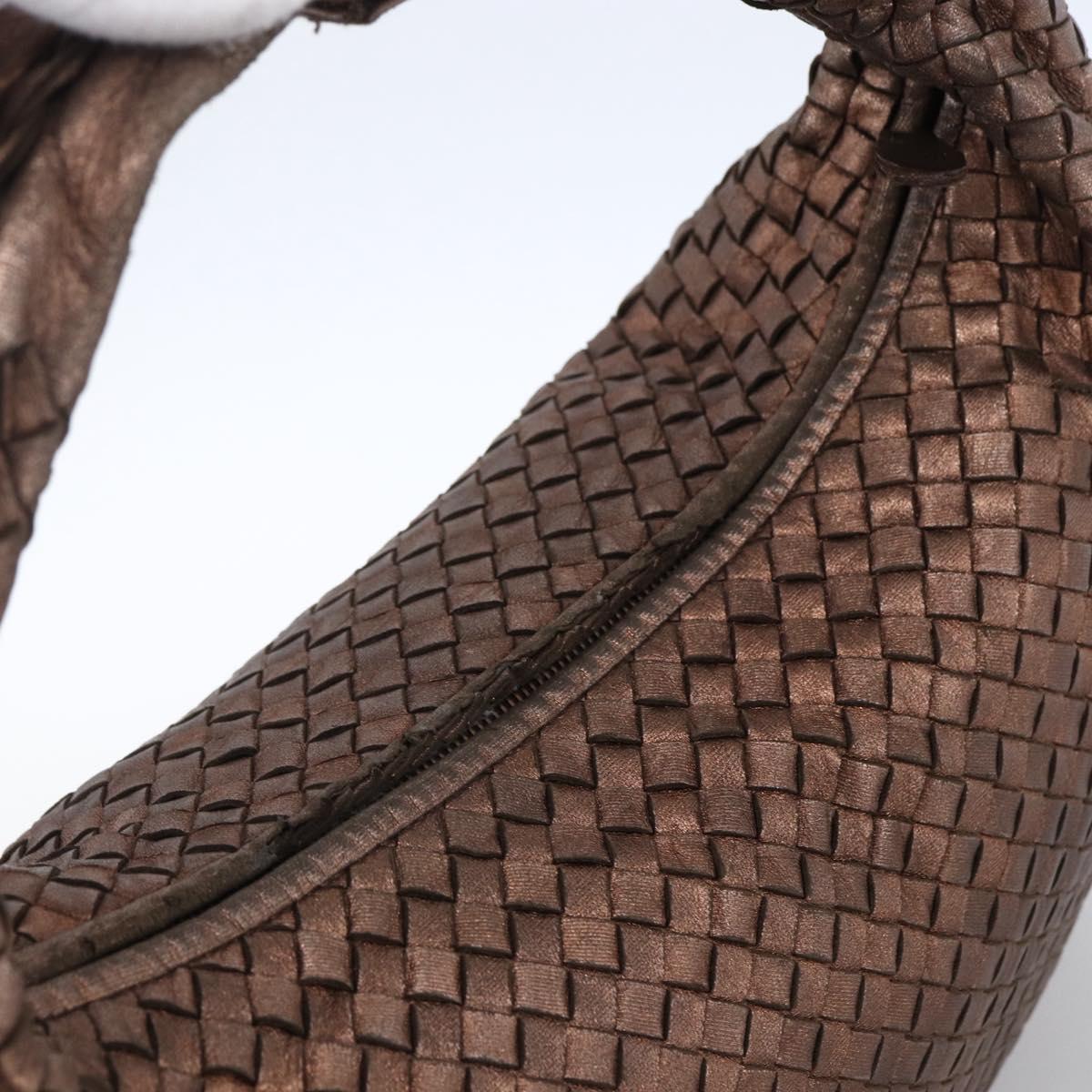 BOTTEGA VENETA INTRECCIATO Hobo Bag Leather Outlet Bronze 115654 Auth 171481V