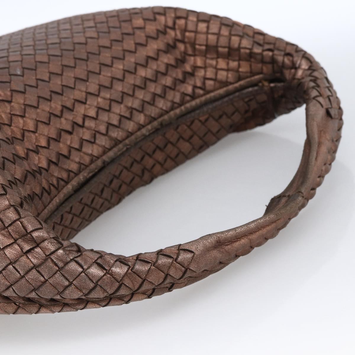 BOTTEGA VENETA INTRECCIATO Hobo Bag Leather Outlet Bronze 115654 Auth 171481V