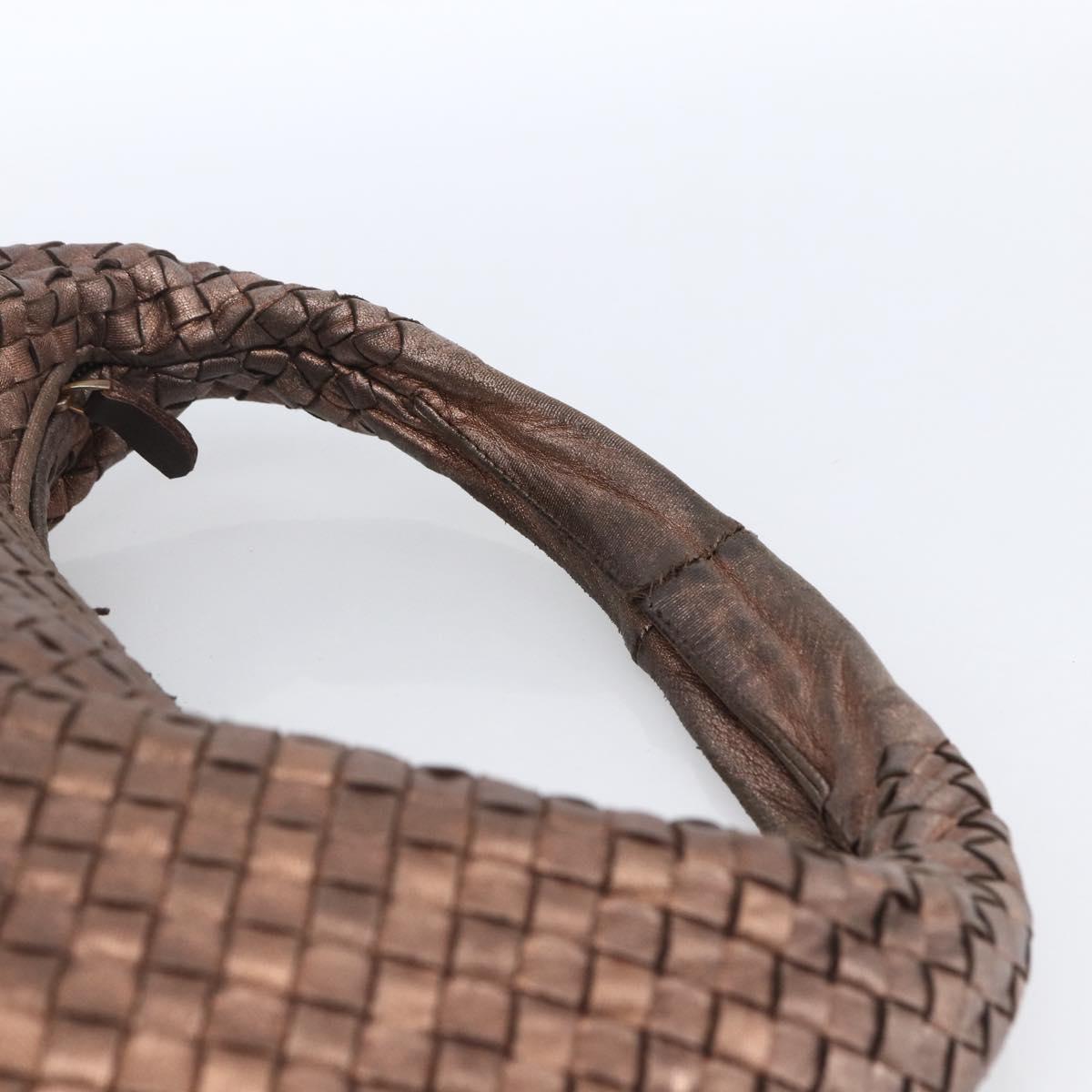 BOTTEGA VENETA INTRECCIATO Hobo Bag Leather Outlet Bronze 115654 Auth 171481V