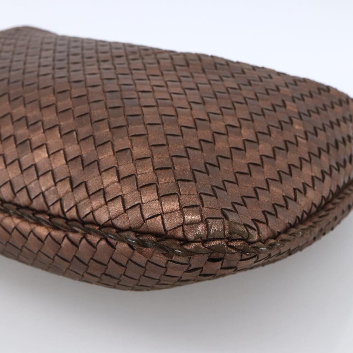 BOTTEGA VENETA INTRECCIATO Hobo Bag Leather Outlet Bronze 115654 Auth 171481V