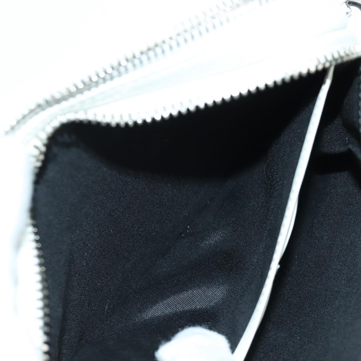 Christian Dior Daniel Arsham Shoulder Bag Leather White Silver Auth 171489V