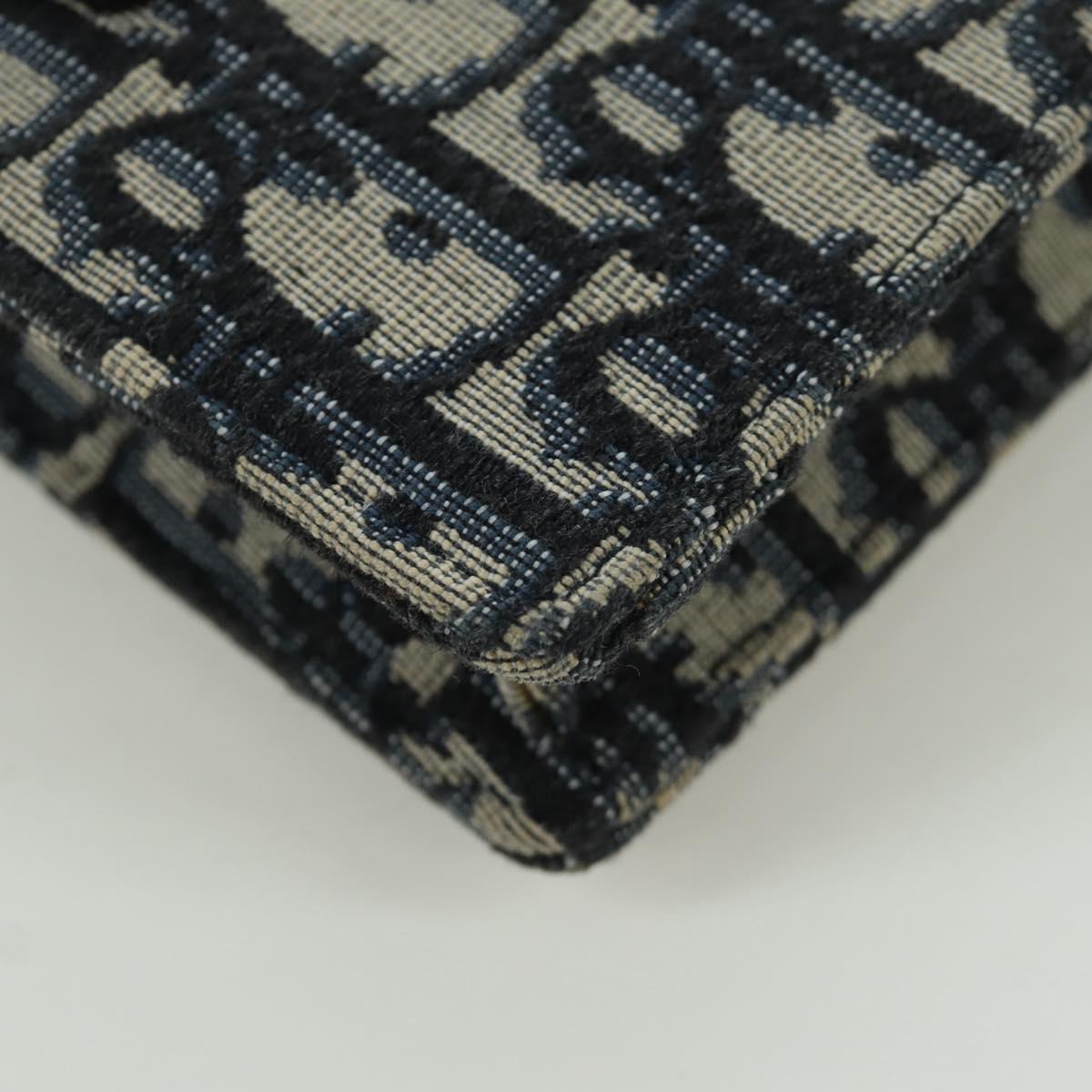 Christian Dior Trotter Canvas Saddle Waist bag Navy Gold Auth 171490SAV