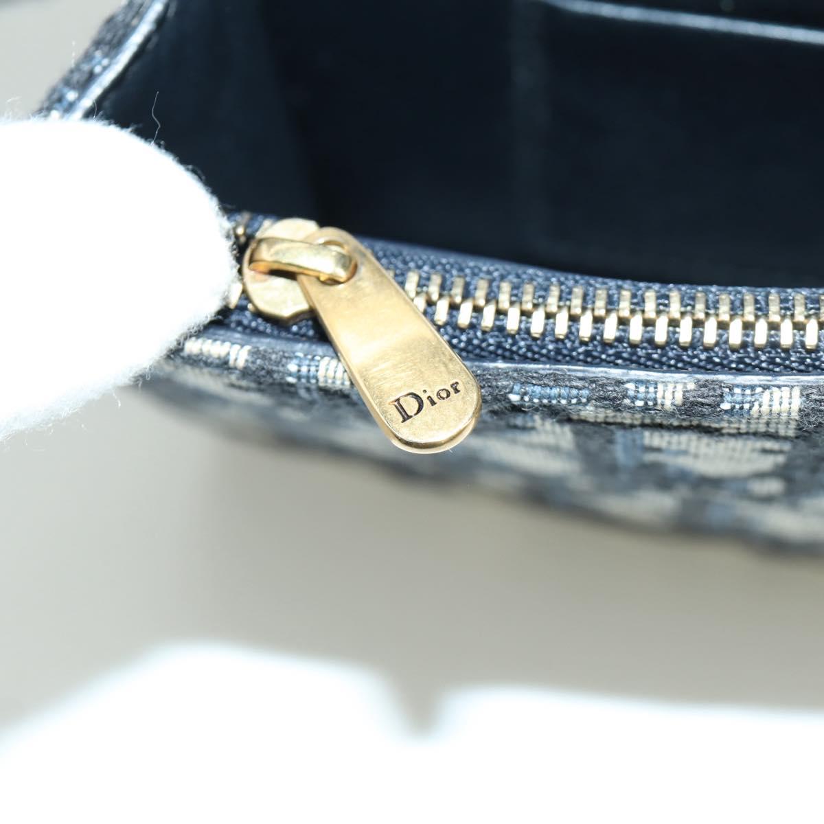 Christian Dior Trotter Canvas Saddle Waist bag Navy Gold Auth 171490SAV