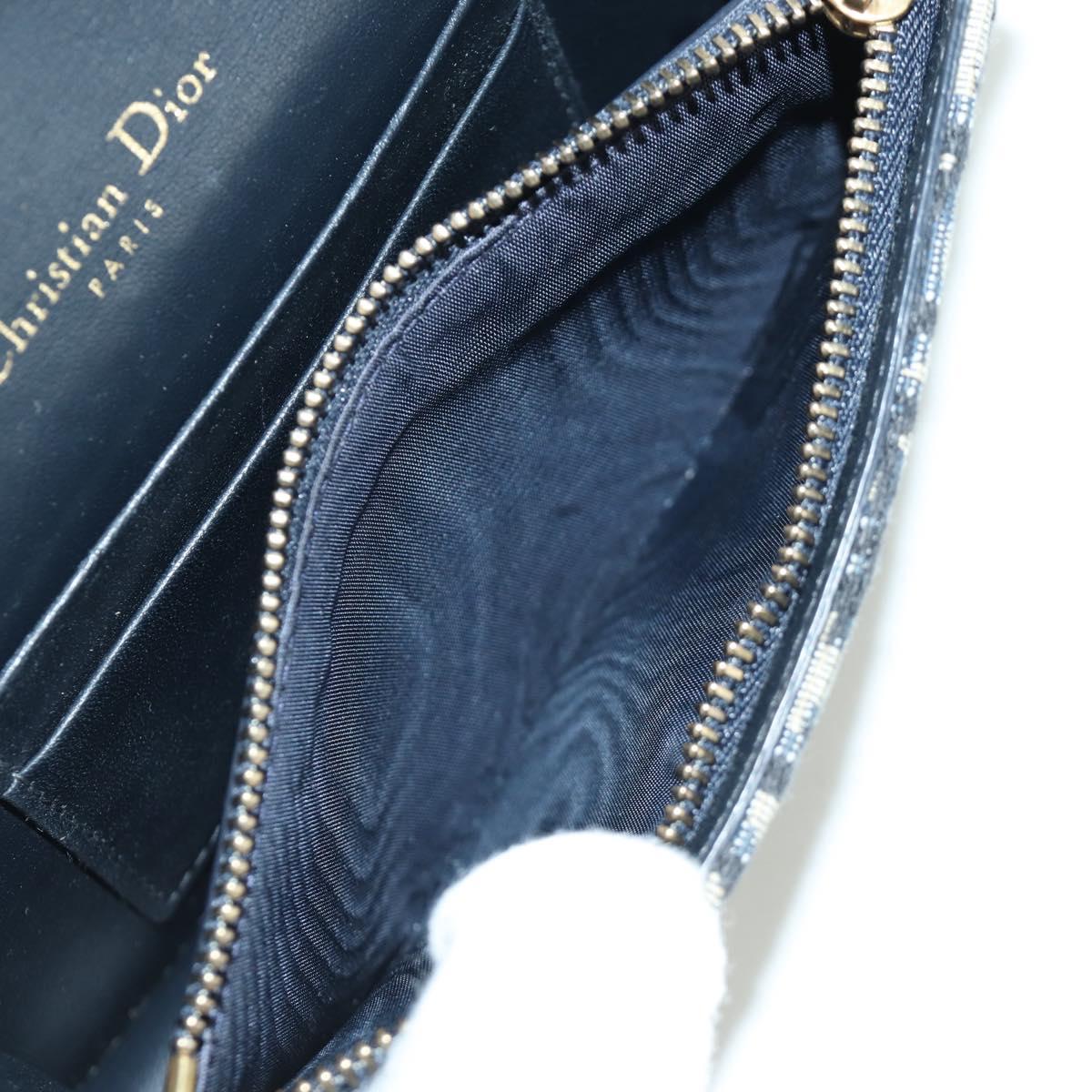 Christian Dior Trotter Canvas Saddle Waist bag Navy Gold Auth 171490SAV