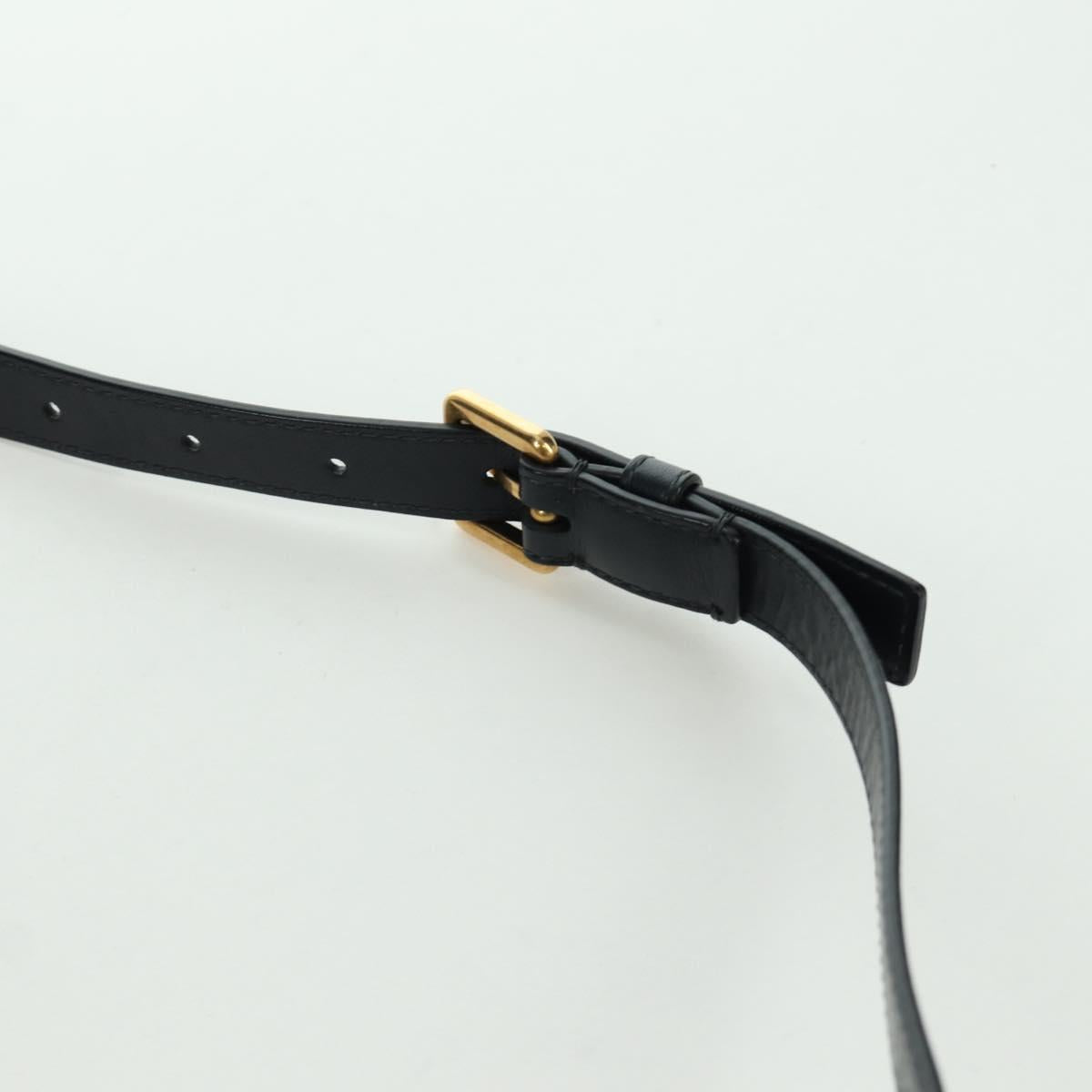 Christian Dior Trotter Canvas Saddle Waist bag Navy Gold Auth 171490SAV