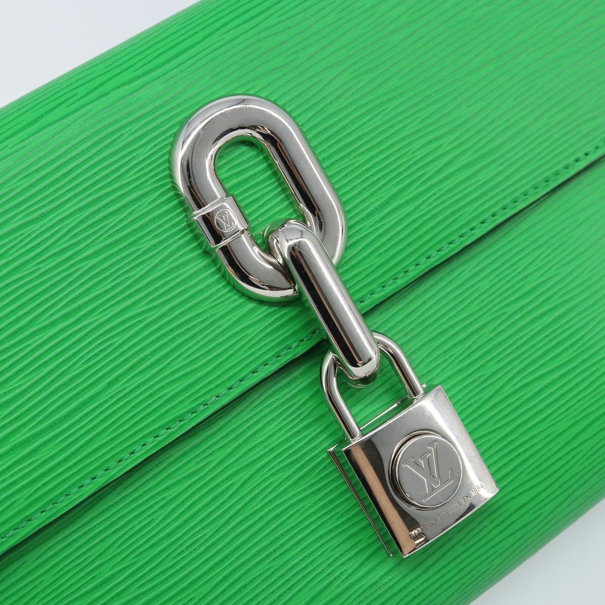 LOUIS VUITTON Epi Blade Clutch Bag Green LV Auth 171504SM