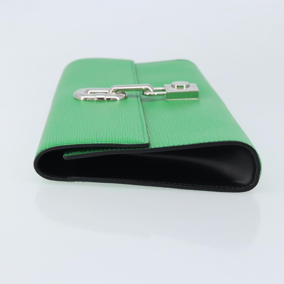 LOUIS VUITTON Epi Blade Clutch Bag Green LV Auth 171504SM