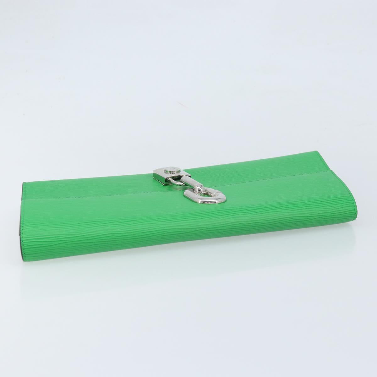 LOUIS VUITTON Epi Blade Clutch Bag Green LV Auth 171504SM