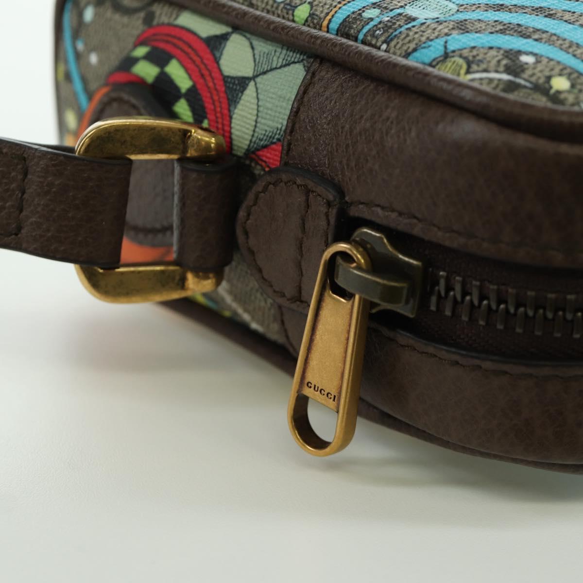 GUCCI GG Supreme Shoulder Bag PVC Beige Gold 648124 Auth 171510SM