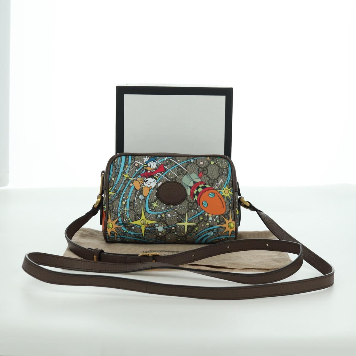 GUCCI GG Supreme Shoulder Bag PVC Beige Gold 648124 Auth 171510SM
