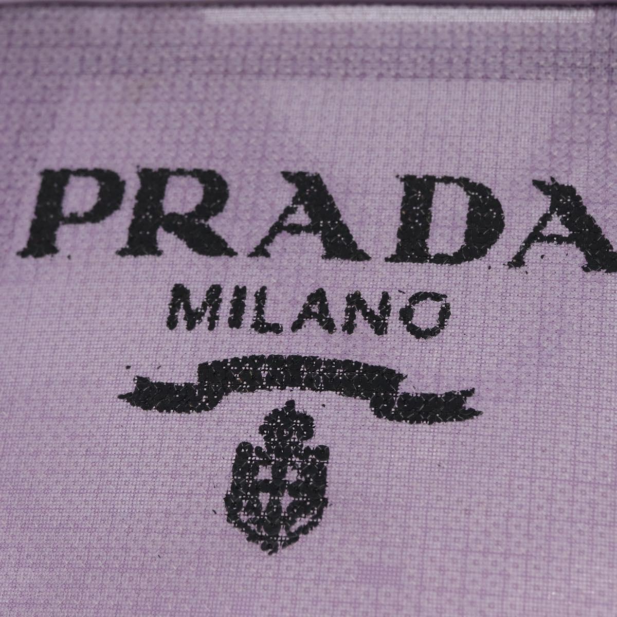 PRADA Sequin Hand Bag Leather Purple Auth 171514A