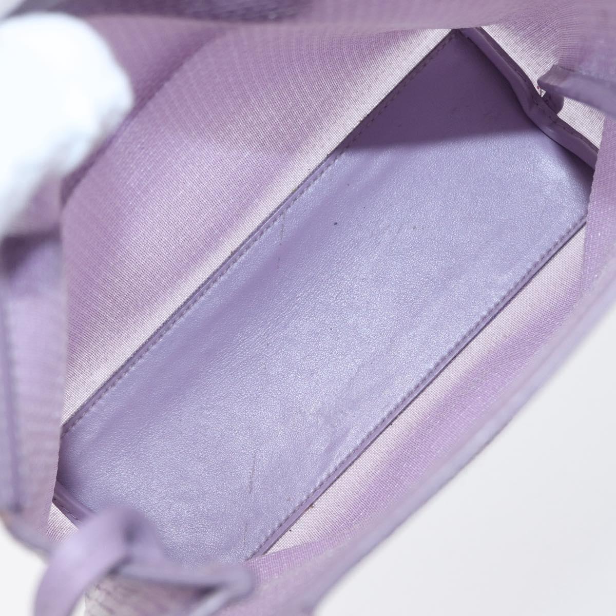 PRADA Sequin Hand Bag Leather Purple Auth 171514A